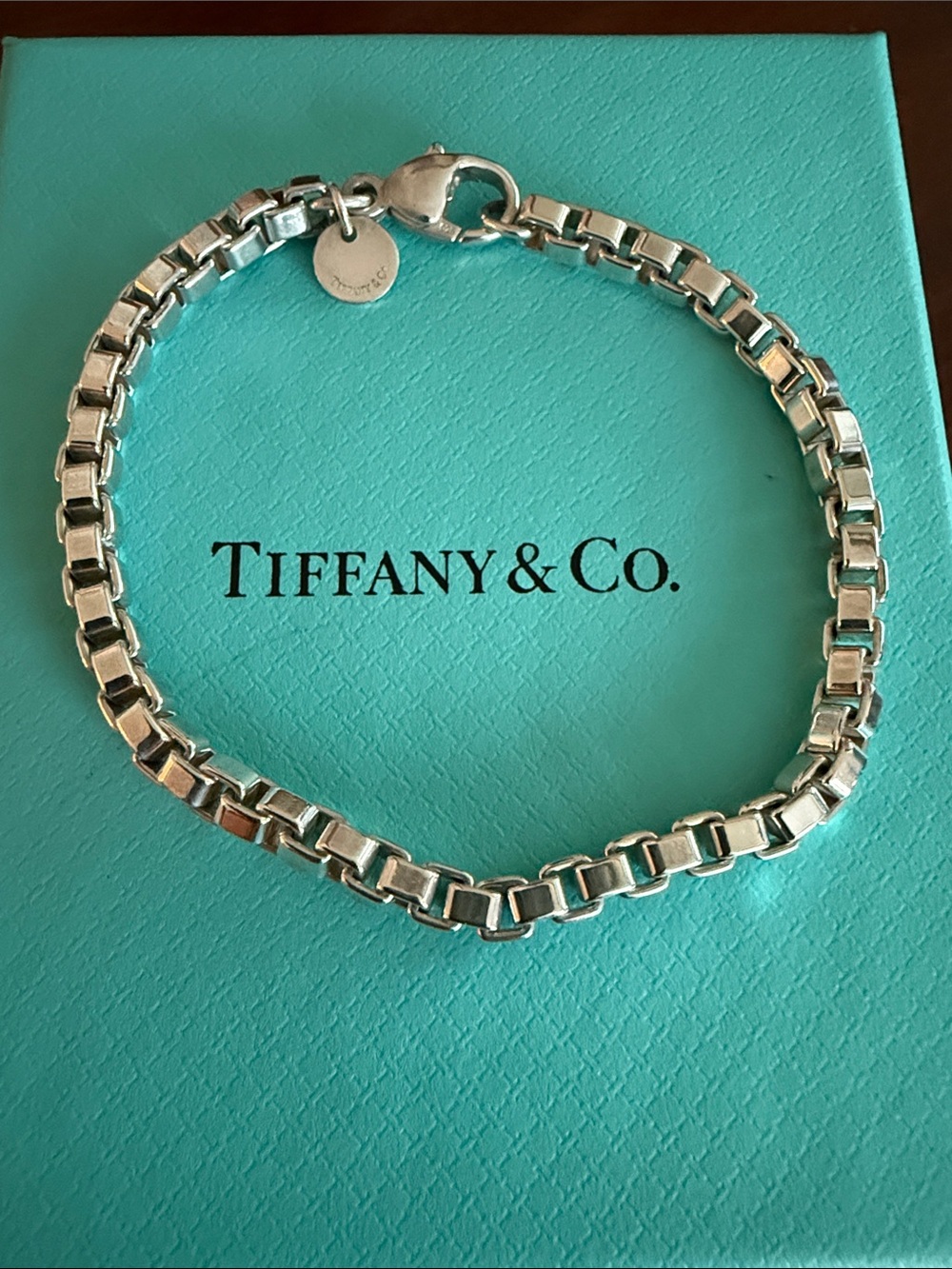 Tiffany & Co. Sterling Box-Link Bracelet - 7”